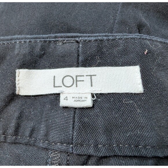 Ann Taylor Loft Riviera Shorts Size 4 Black Stretch Pockets 4" Inseam - Picture 4 of 11